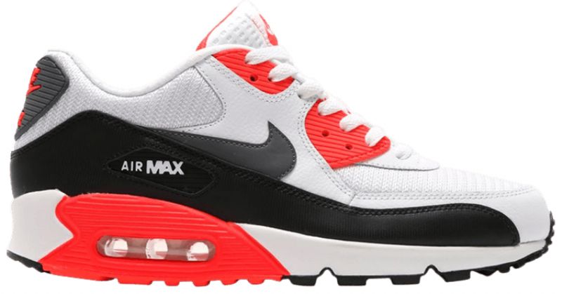 Air Max 90 Infravörös Női Alkalmi Fehér / Cementszürke-infravörös-fekete