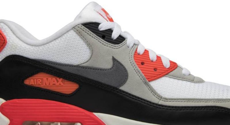 Air Max 90 Infravörös Női Alkalmi Fehér / Cementszürke-infravörös-fekete