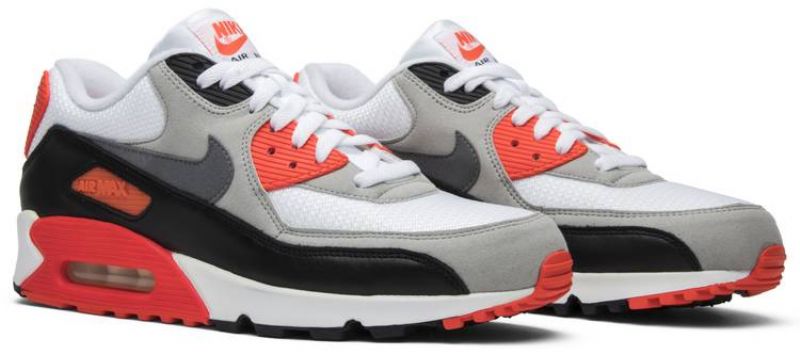 Air Max 90 Infravörös Női Alkalmi Fehér / Cementszürke-infravörös-fekete