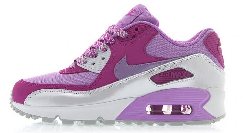 Air Max 90 Mesh Gs Fuchsia Glow Női Alkalmi Fukszia Fény / Vaku / Tiszta Platina