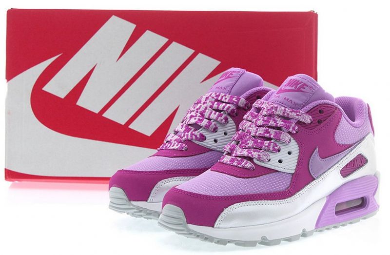 Air Max 90 Mesh Gs Fuchsia Glow Női Alkalmi Fukszia Fény / Vaku / Tiszta Platina