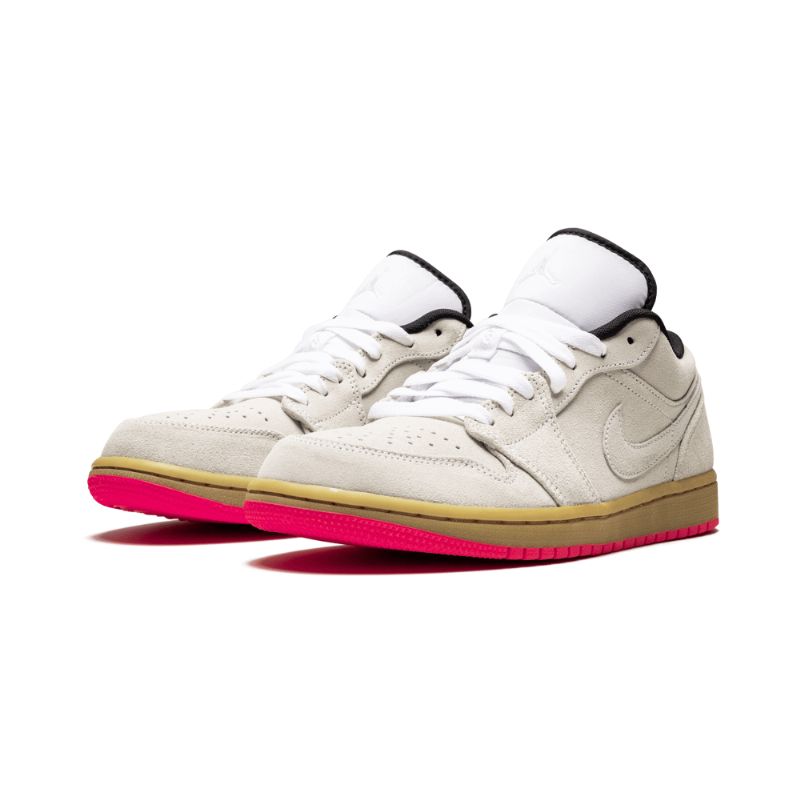 Férfi / Női Air Jordan 1 Alacsony Hiperrózsaszín Fehér Gumisárga