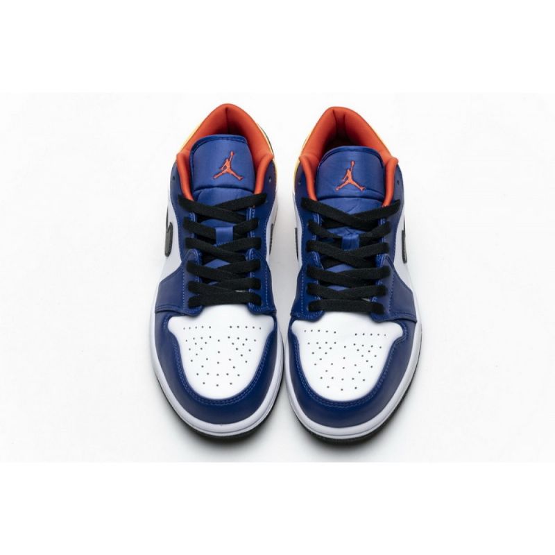 Férfi / Női Air Jordan 1 Alacsony Kék Sárga Narancs