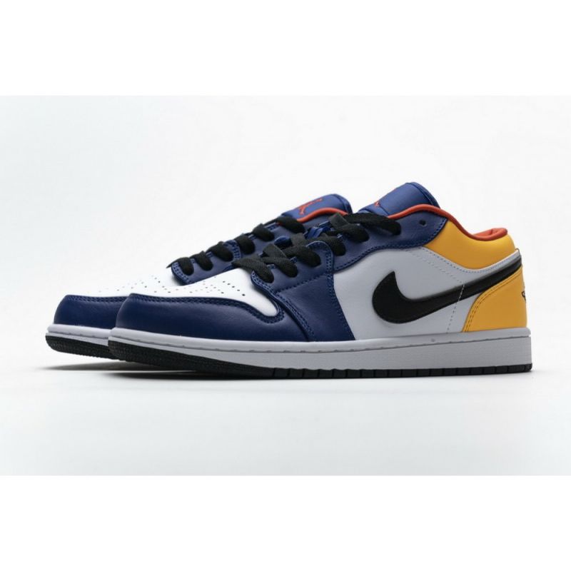 Férfi / Női Air Jordan 1 Alacsony Kék Sárga Narancs