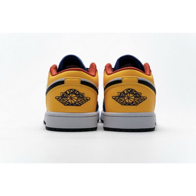 Férfi / Női Air Jordan 1 Alacsony Kék Sárga Narancs