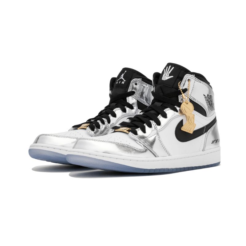 Férfi / Női Air Jordan 1 Hi Think 16 Pass The Torch Króm Fekete Fehér Turbó Zöld