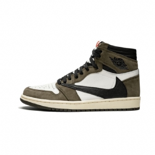 Férfi / Női Air Jordan 1 Hi Ts Sp Travis Scott Szürke Barna