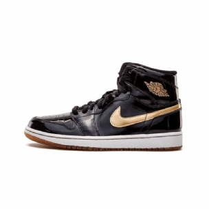 Férfi / Női Air Jordan 1 High Fekete Gold