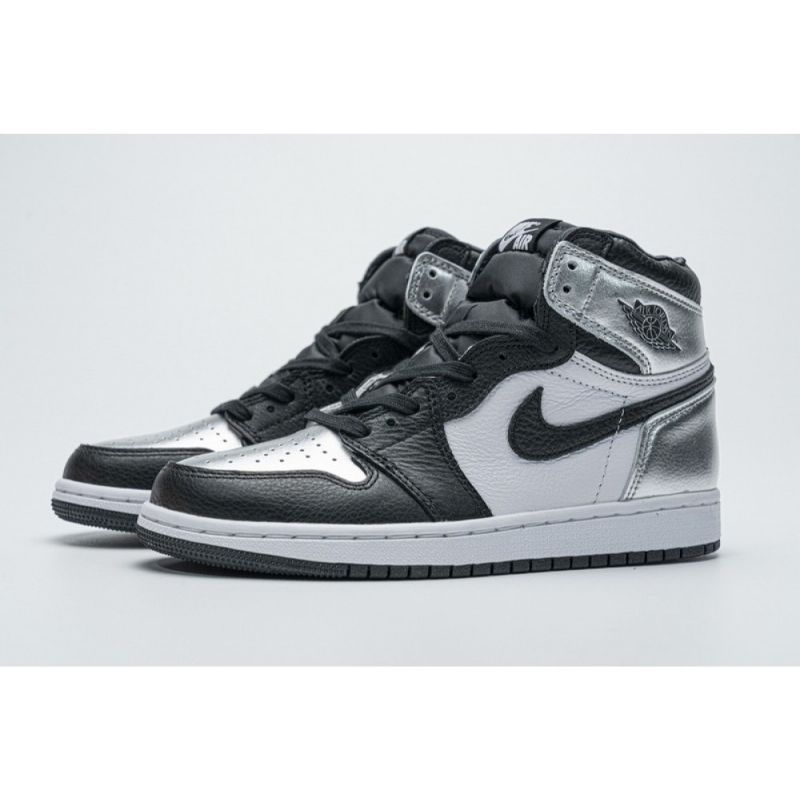 Férfi / Női Air Jordan 1 High Metallic Ezüst