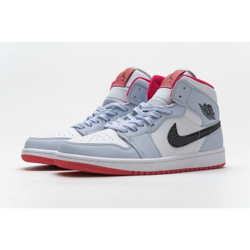 Férfi / Női Air Jordan 1 Középső Félkék Pöttyös Kék