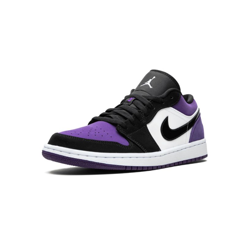 Férfi / Női Air Jordan 1 Low Court Lila Fehér Fekete
