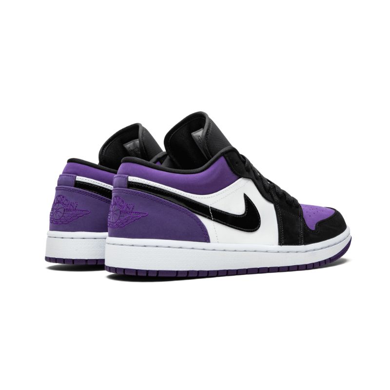Férfi / Női Air Jordan 1 Low Court Lila Fehér Fekete