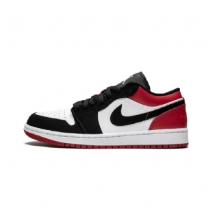 Férfi / Női Air Jordan 1 Low Fekete Toe Fehér Piros