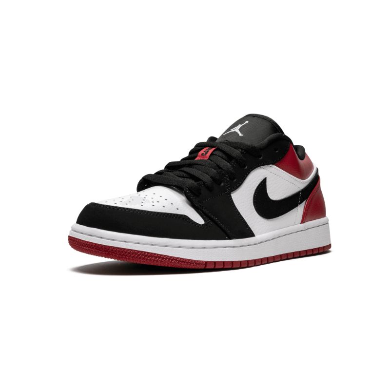 Férfi / Női Air Jordan 1 Low Fekete Toe Fehér Piros