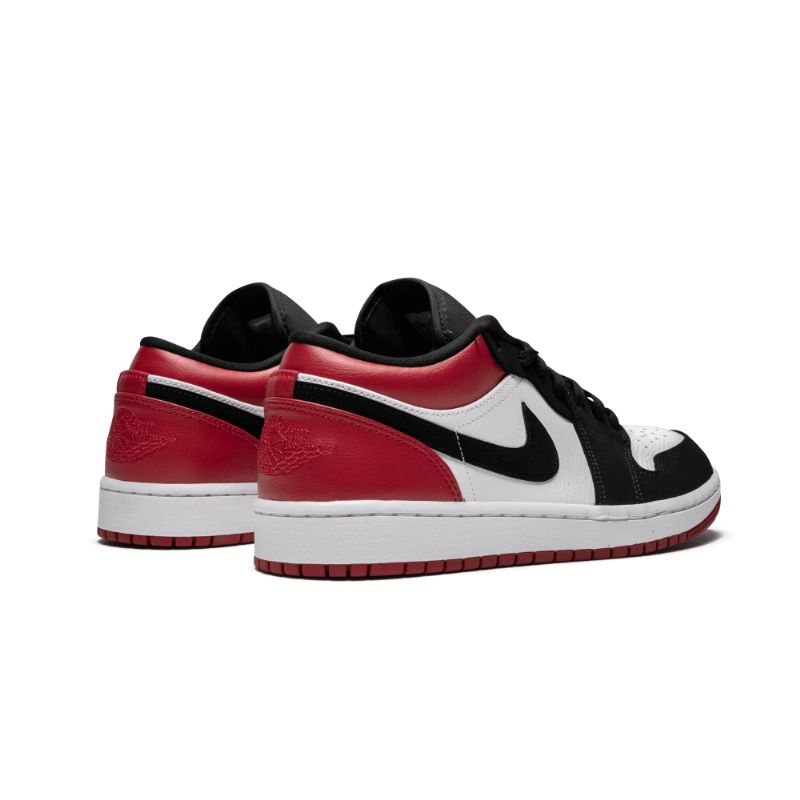 Férfi / Női Air Jordan 1 Low Fekete Toe Fehér Piros