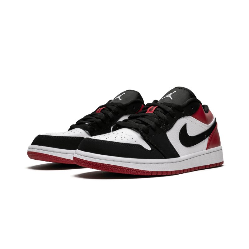 Férfi / Női Air Jordan 1 Low Fekete Toe Fehér Piros