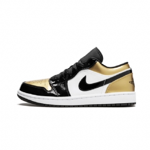 Férfi / Női Air Jordan 1 Low Gold Toe Fekete