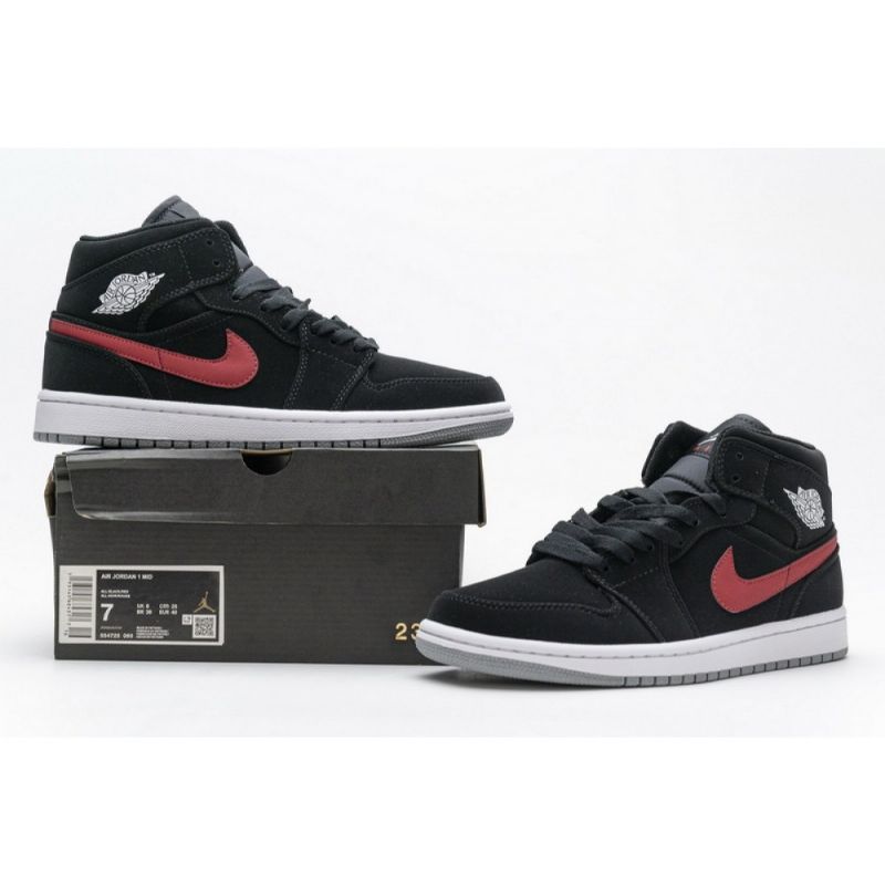 Férfi / Női Air Jordan 1 Mid Fekete Piros Royal