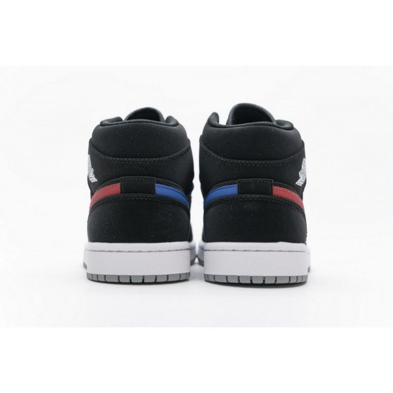Férfi / Női Air Jordan 1 Mid Fekete Piros Royal