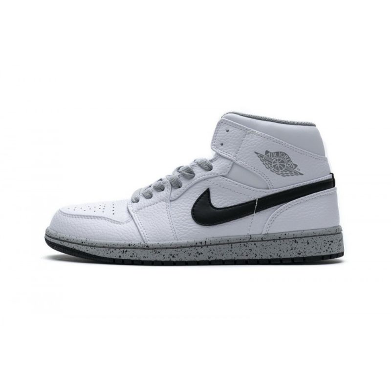 Férfi / Női Air Jordan 1 Mid Gs Fehér Cement