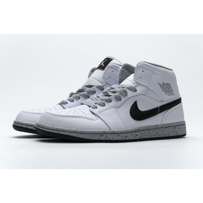 Férfi / Női Air Jordan 1 Mid Gs Fehér Cement