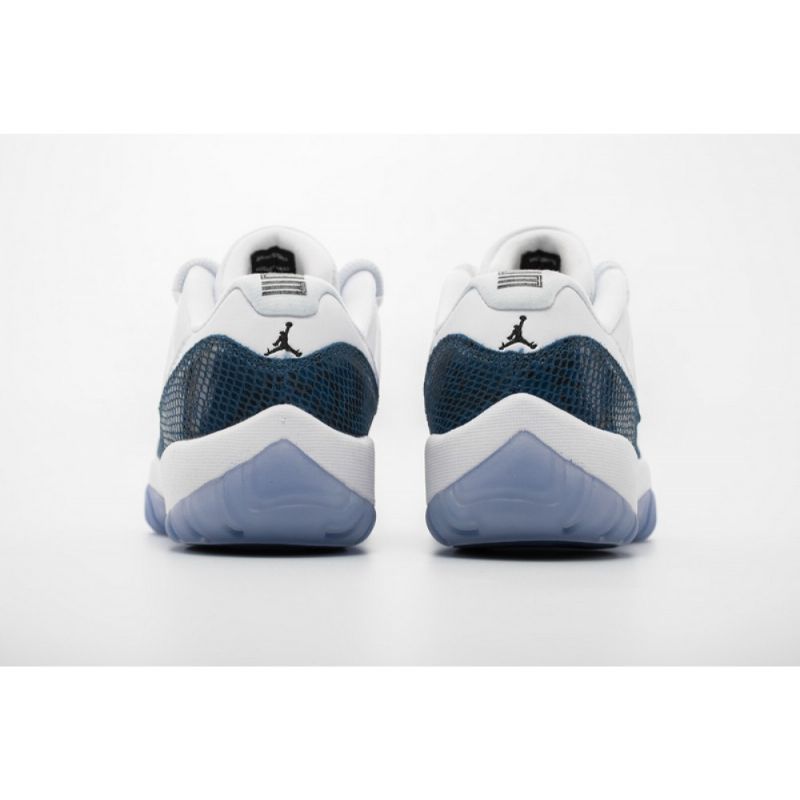 Férfi / Női Air Jordan 11 Alacsony Sötétkék Kígyóbőr