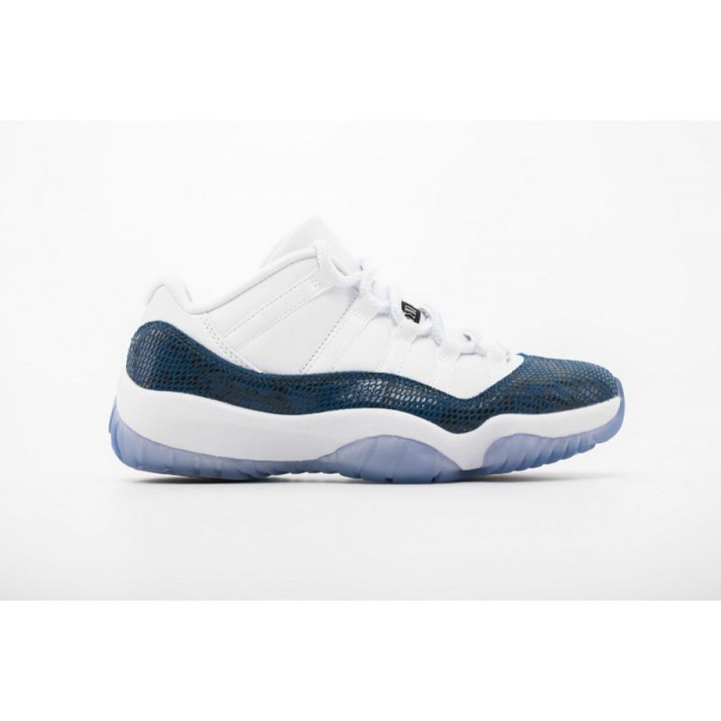 Férfi / Női Air Jordan 11 Alacsony Sötétkék Kígyóbőr