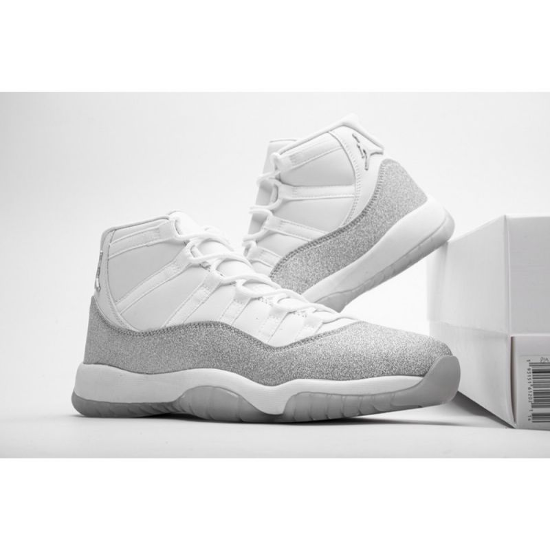 Férfi / Női Air Jordan 11 Retro Fehér Metál Ezüst