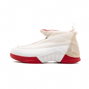 Férfi / Női Air Jordan 15 Repüléstörténet Fehér Piros