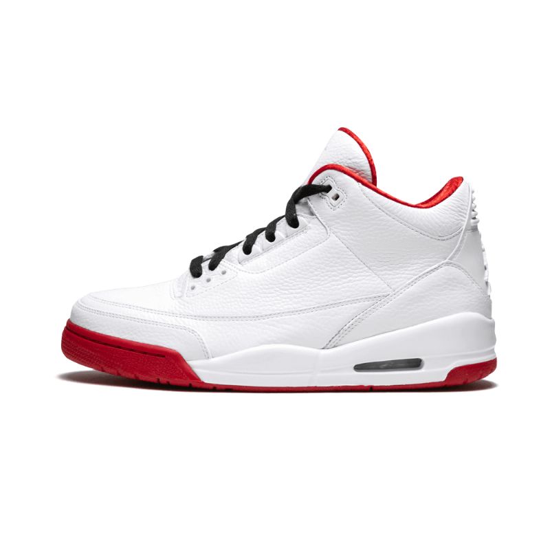 Férfi / Női Air Jordan 3 Fehér Varsity Piros Fekete