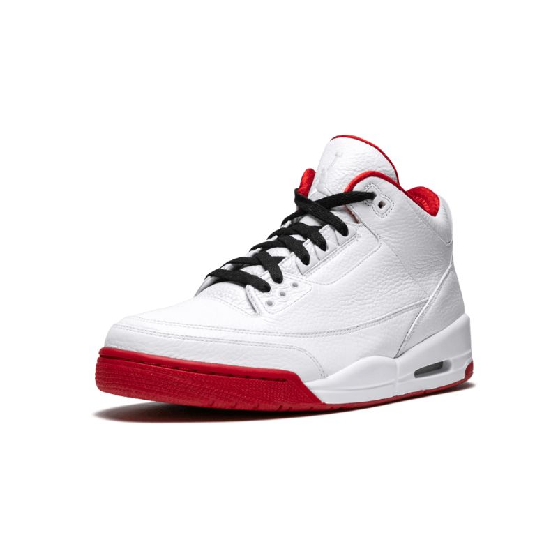 Férfi / Női Air Jordan 3 Fehér Varsity Piros Fekete