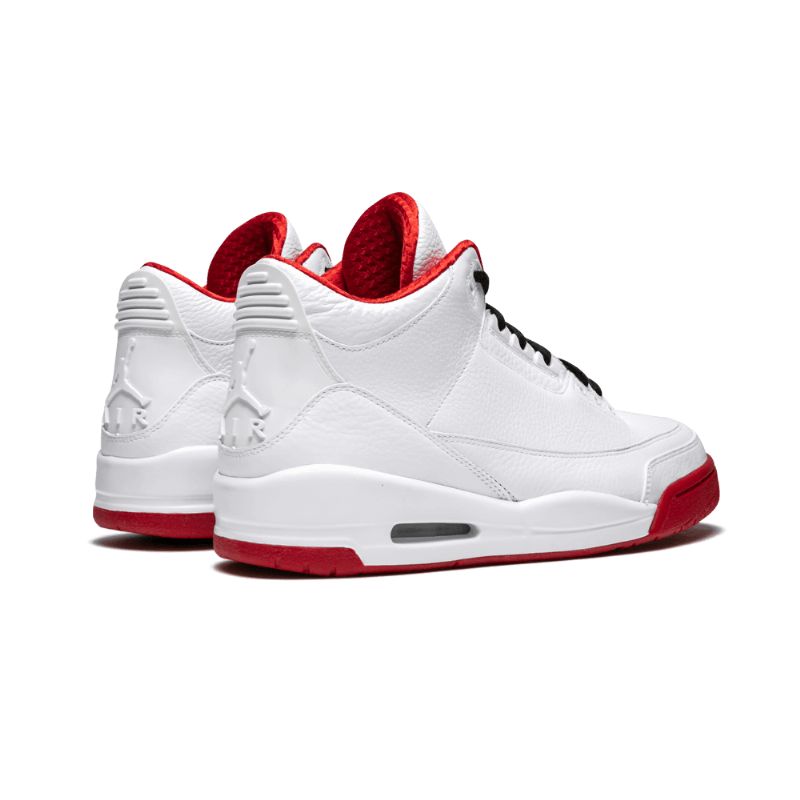 Férfi / Női Air Jordan 3 Fehér Varsity Piros Fekete