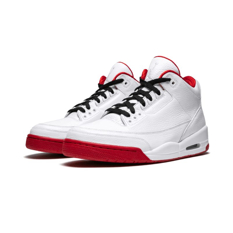 Férfi / Női Air Jordan 3 Fehér Varsity Piros Fekete