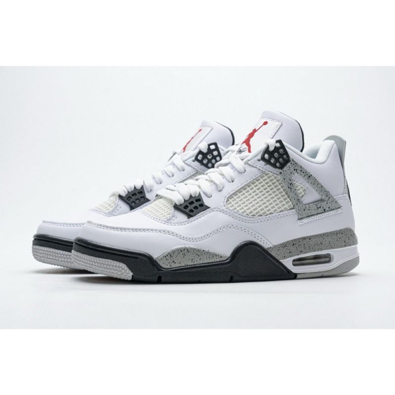 Férfi / Női Air Jordan 4 Retor Fehér Cement