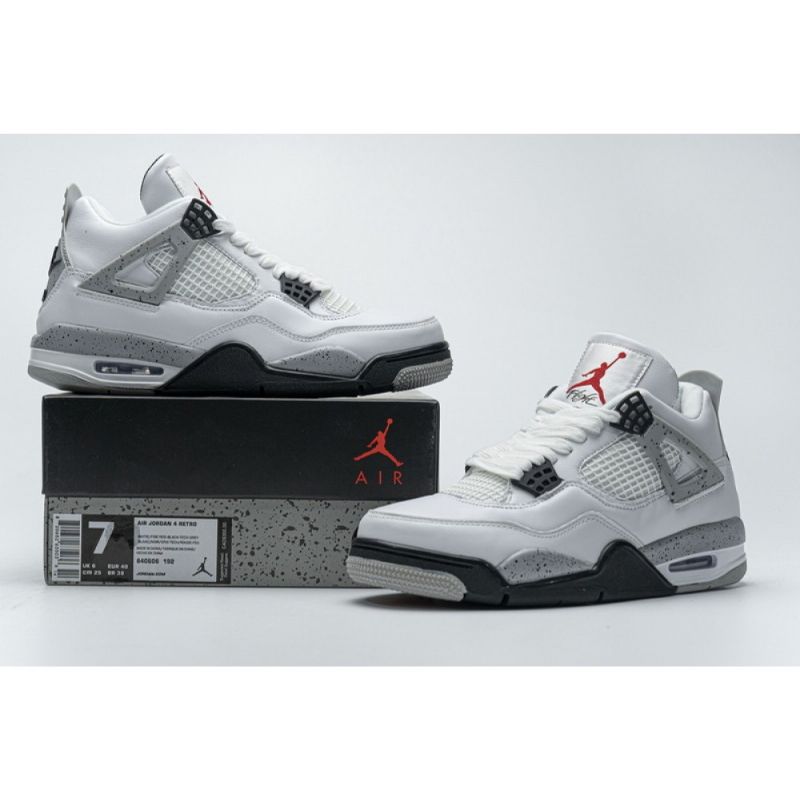 Férfi / Női Air Jordan 4 Retro Fehér Cement