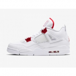 Férfi / Női Air Jordan 4 Retro Metál Piros Fehér Cipő