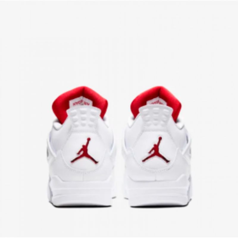Férfi / Női Air Jordan 4 Retro Metál Piros Fehér Cipő