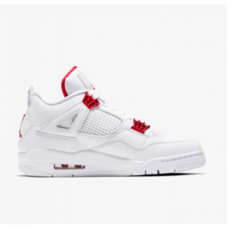 Férfi / Női Air Jordan 4 Retro Metál Piros Fehér Cipő