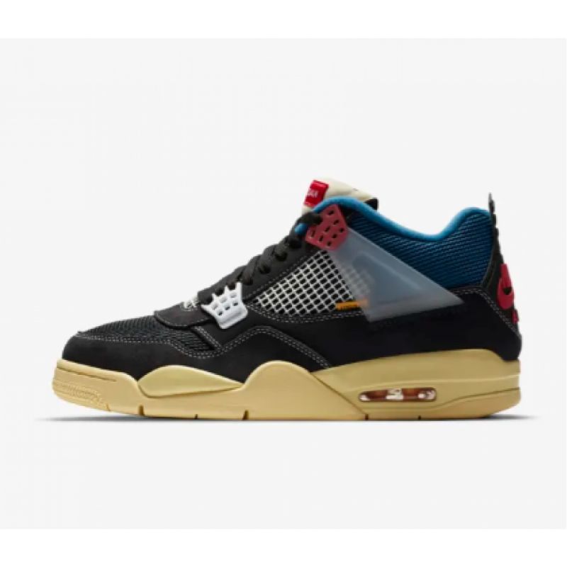Férfi/női Air Jordan 4 Union La Off Noir Fekete Tornacipő