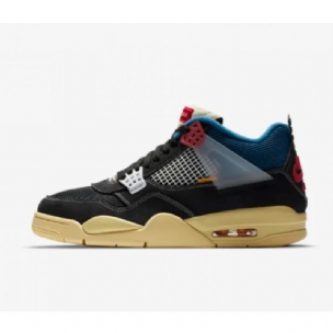 Férfi/női Air Jordan 4 Union La Off Noir Fekete Tornacipő