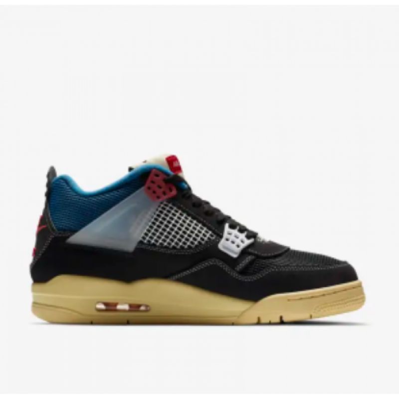 Férfi/női Air Jordan 4 Union La Off Noir Fekete Tornacipő