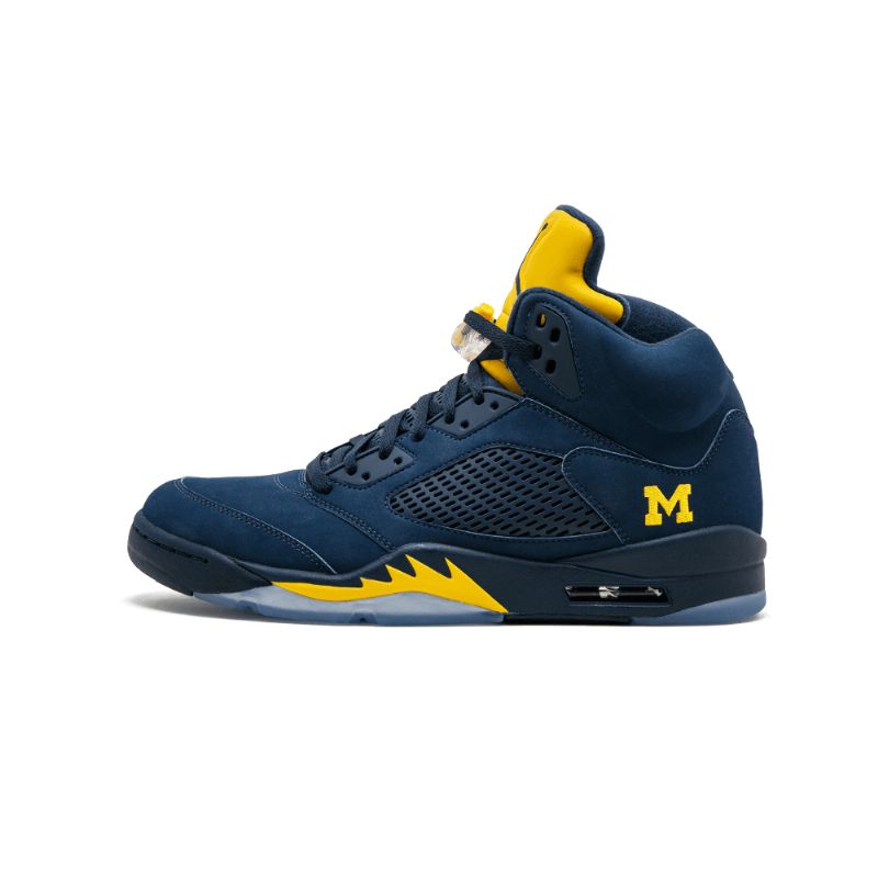 Férfi / Női Air Jordan 5 Michigan Col Sötétkék Arm