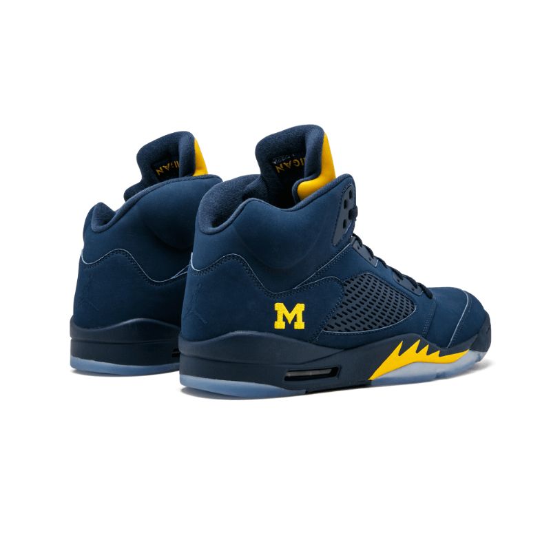 Férfi / Női Air Jordan 5 Michigan Col Sötétkék Arm