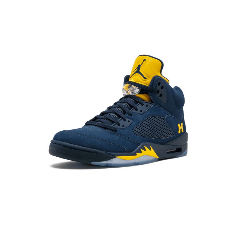 Férfi / Női Air Jordan 5 Michigan Col Sötétkék Arm