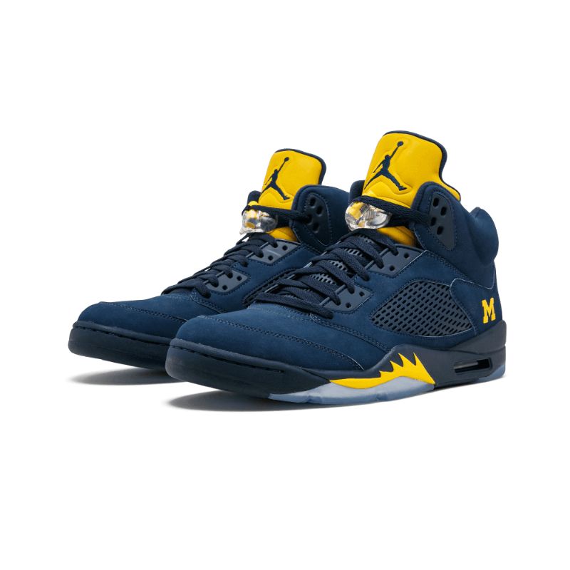 Férfi / Női Air Jordan 5 Michigan Col Sötétkék Arm