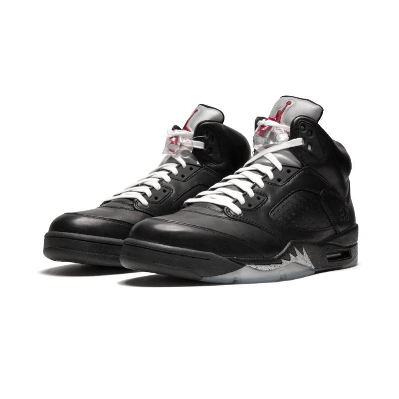 Férfi / Női Air Jordan 5 Premio Bin 5 Fekete Metál Ezüst