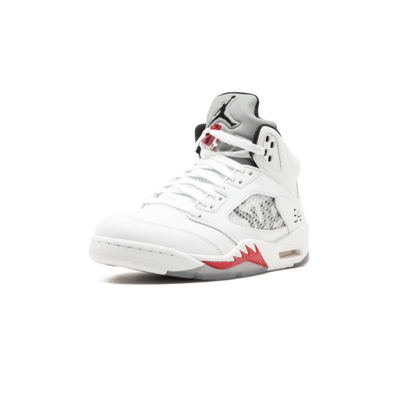 Férfi / Női Air Jordan 5 Supreme Fehér Fekete Varsity Piros