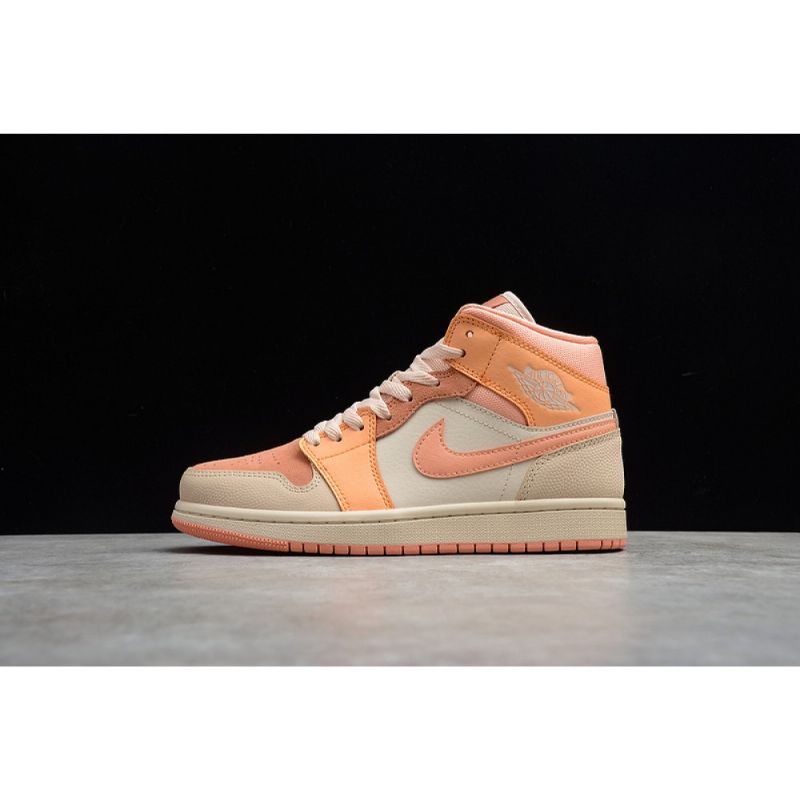 Férfi / Női Jordan 1 Retro Középső Sárgabarack Kosárlabdacipő