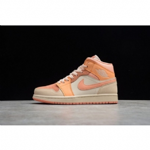 Férfi / Női Jordan 1 Retro Középső Sárgabarack Kosárlabdacipő