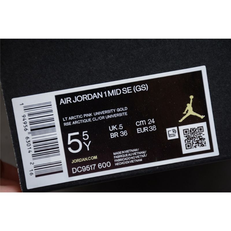 Férfi / Női Jordan 1 Retro Mid Arctic Rózsaszín Kosárlabdacipő